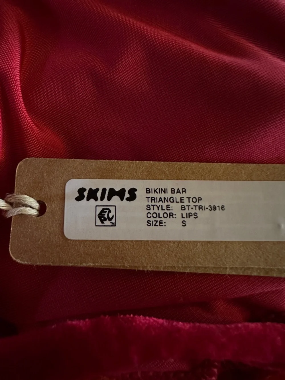 SKIMS Bikini Bar Velvet TriangleTop